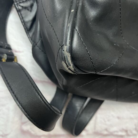 GUESS Women’s Small Black Faux Leather Backpack Designer Fashion Bag - Picture 3 of 9